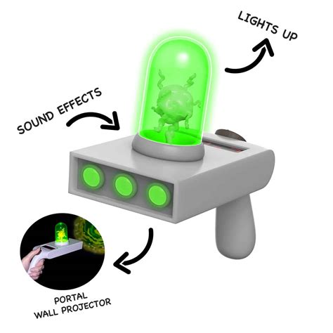 Rick and Morty – Portal Gun with Lights , Sound Effects & Projector – Sunnygeeks