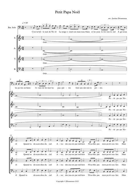 Petit Papa No L Arr Justine Desannaux By Tino Rossi Sheet Music For