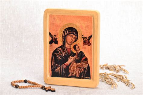 Buy Icon Reproduction On The Wooden Base Our Lady Of Perpetual Help