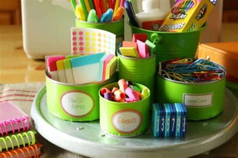 Easy Diy Desk Organizer Ideas With Tin Cans The How To Home