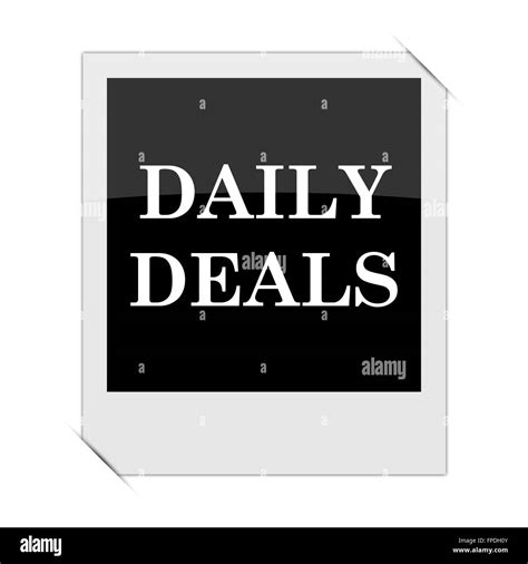 Daily Deals Icon Within A Photo On White Background Stock Photo Alamy