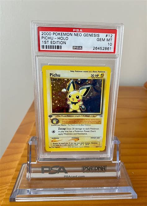 Pokemon Neo Genesis St Edition Pichu Holo Psa Gem Mint Ebay