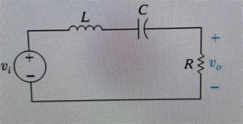 Solved Design A Series Rlc Bandpass Filter See The Figu