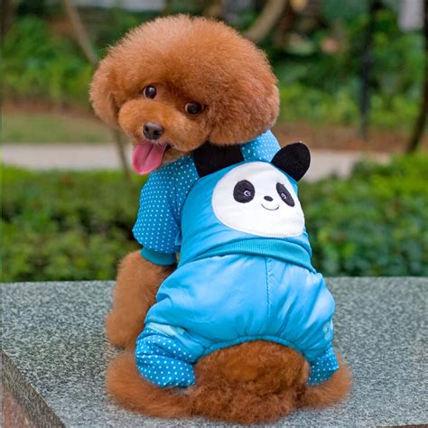 Winter Dog Clothes Jumpsuit Cute Panda Dog Costume Apparel Warm Dog ...