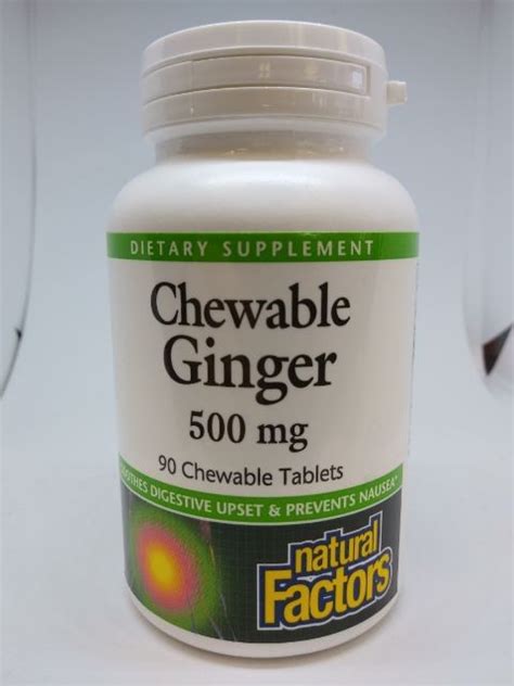 Chewable Ginger 500 Mg 90 Chewable Tablets Knowles Wellness