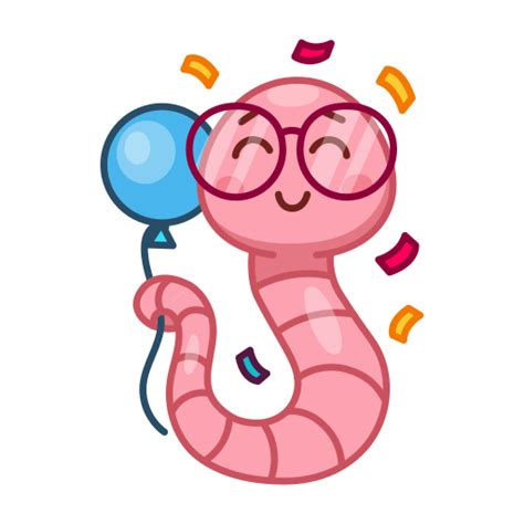 Worm Stickers Free Animals Stickers