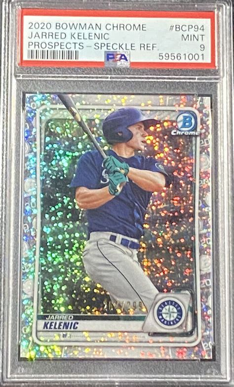 Jarred Kelenic Bowman Chrome Prospects Speckle Refractor Psa