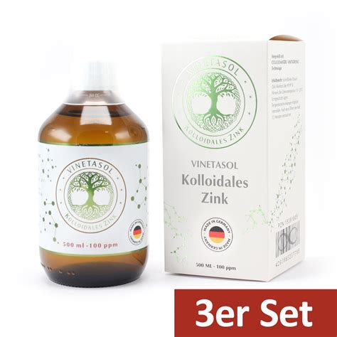 Vinetasol Set Kolloidales Zink Ppm X Ml Sw