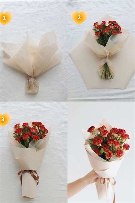 How To Wrap Bouquet With Wrapping Paper And Ribbon Bouquet Wrap Diy Bouquet Wrap Flower