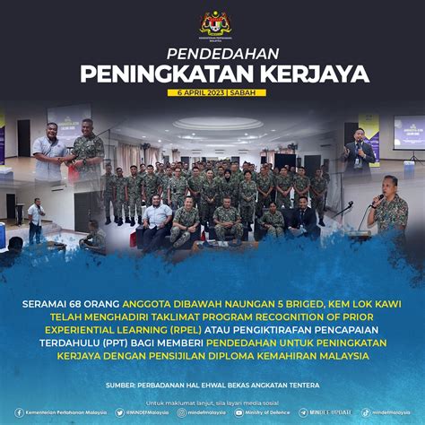 MINDEF Malaysia On Twitter Seramai 68 Orang Anggota 5 Briged Hadiri