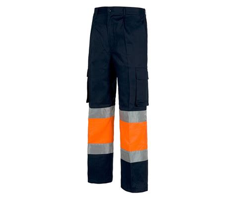 Pantalón multibolsillos alta visibilidad 100 algodón WorkTeam C4019