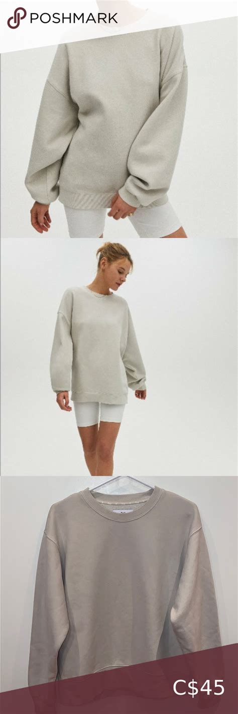 Aritzia TNA Nude COZYAF Boyfriend Crew Sweatshirt Clothes Design Crew Sweatshirts Sweatshirts