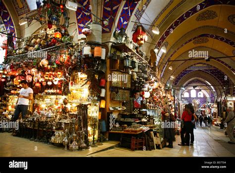 The Grand Bazaar Kapali Carsi Istanbul Turkey Europe Stock Photo