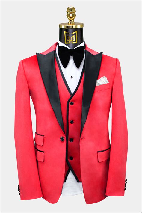 Red Velvet Tuxedo 3 Piece Gentleman S Guru