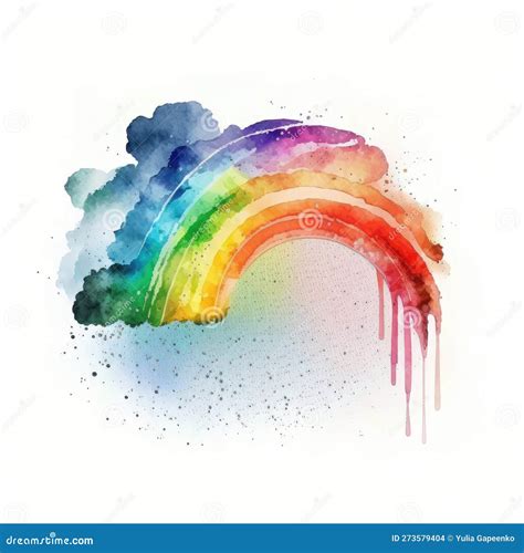 Watercolor Rainbow Illustration AI Generative Stock Illustration ...