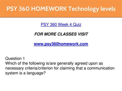 Ppt Psy Homework Technology Levels Psy Homework