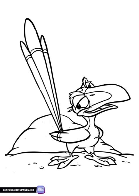 Lion King Zazu Picture To Color Free Printable Coloring Pages