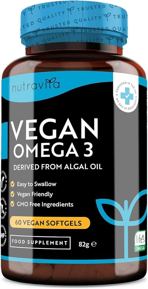 Vegan High Strength Omega 3 2000mg Soft Gels 600mg DHA 300mg EPA