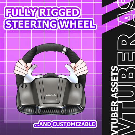 Rigged And Controllable Steering Wheel With Custom Skintone Vtuber