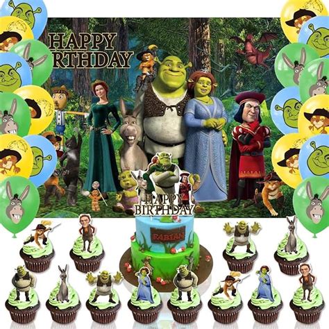 Amazon Tsalf Decoraciones De Fiesta De Shrek Suministros De