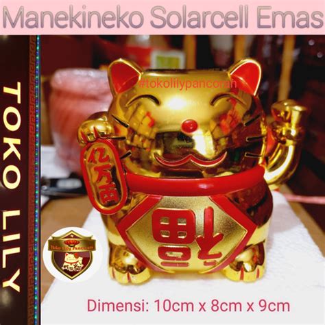 Jual Manekineko Emas Maneki Neko Emas Golden Lucky Cat Kucing