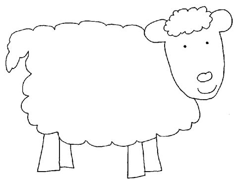 Sheep Template Printable Coloring Home