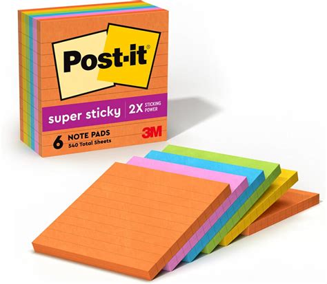 Post It Notes Original Pad 3 Pulgadas X 3 Pulgadas Varios Colores