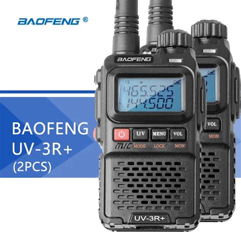 2PCS Baofeng UV 3R Plus Walkie Talkie Portable UHF VHF UV 3R CB Radio