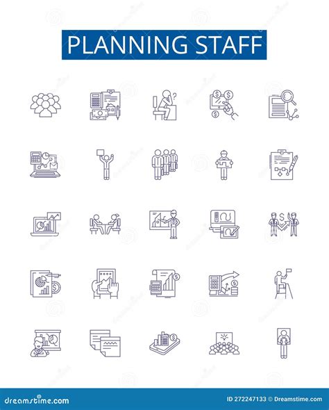 Planning Staff Line Icons Signs Set Design Collection Of Staffing