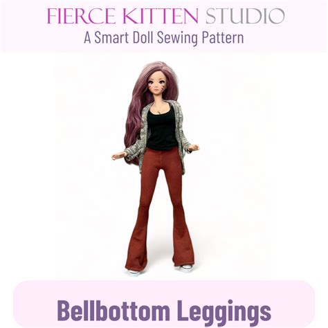 Bellbottom Leggings A Smart Doll Sewing Pattern Fierce Kitten Studio