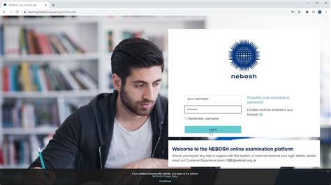 NEBOSH OBE Log Into The Online Examination Platform Desktop YouTube