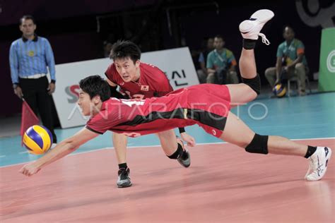 Perempatfinal Voli Putra Jepang Vs Qatar Antara Foto