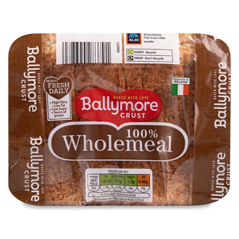 100 Wholemeal Sliced Bread 400g Ballymore Crust ALDI IE