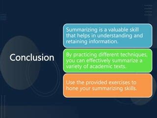 Techniques In Summarizing Academic Texts Presentation Pptx