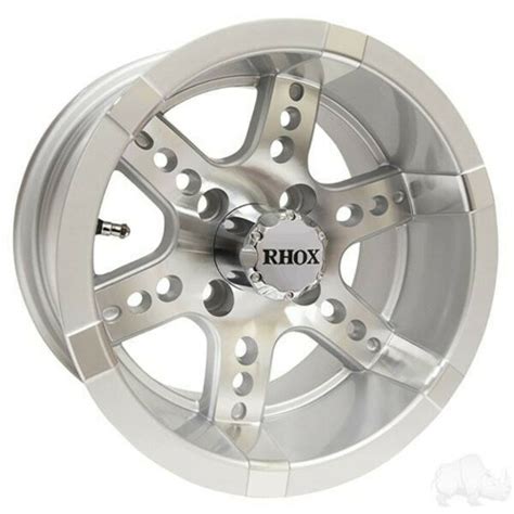 12 Golf Cart Wheel Chrome Rim And Center Cap 12x7 Et 25