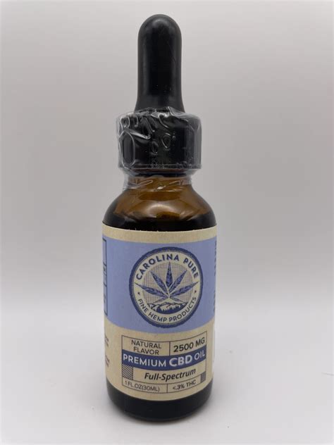 2500mg Cbd Tincture Full Spectrum Natural Carolina Pure Cbd