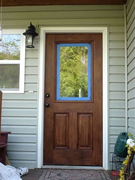 Can You Stain A Fiberglass Door To Look Like Wood Glass Door Ideas