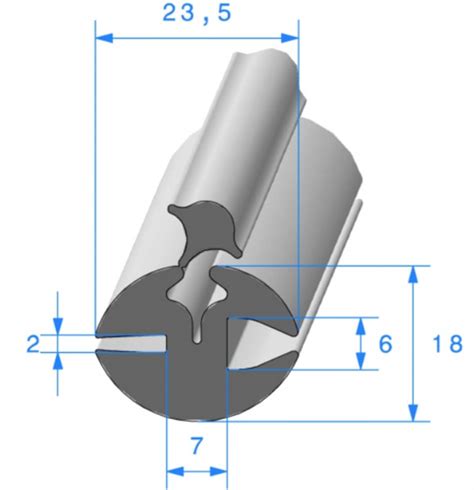 Profil Ref Joint Pour Glaces Et Pare Brise Epdm Noir