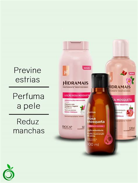 Kit Creme Rosa Mosqueta Hidramais 500ml Óleo Mosqueta 120ml Hidramais