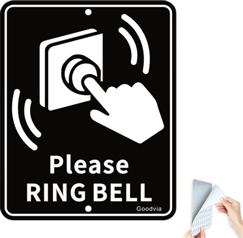 Please Ring Bell Signs Clear Acrylic Sign With Braille