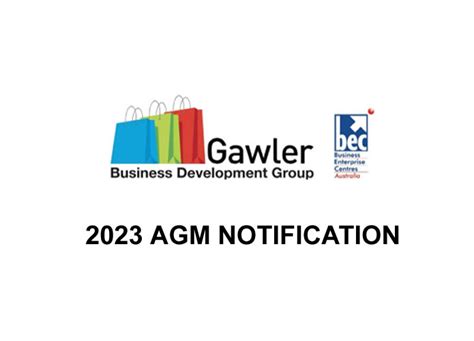 Gbdg Agm Notification Gawler Business Development Group