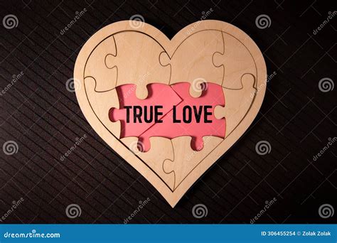 The Text True Love Appearing Behind Torn Brown Paper Stock Illustration