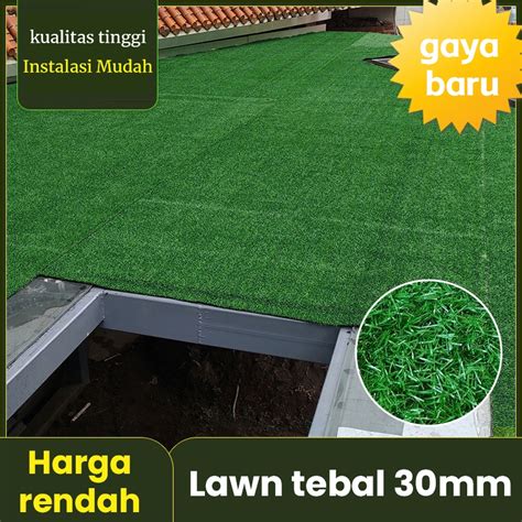 Jual Grosir Rumput Sintetis Meteran Tipe Swiss Full Hijau Tebal 3