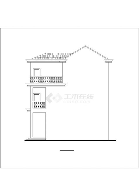 南京某村镇380平米3层砖混结构农村自建楼平立剖面设计cad图纸土木在线