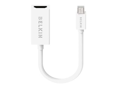 Belkin Mini Displayport Male To Hdmi Female Adapter White Bknf Cd Eb