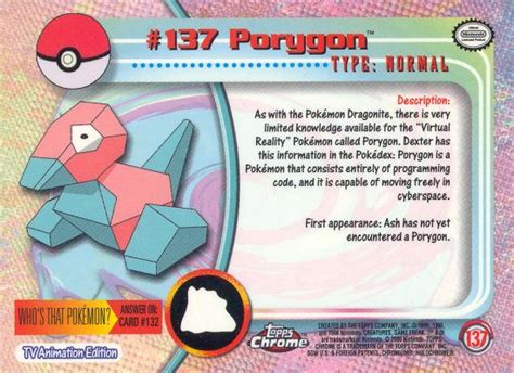 Porygon 137 Wert Bild Künstler Seltenheit Pokemonkarte de