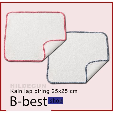 Jual Kain Lap Piring 25x25 Cm SERBET LAP DAPUR Putih Bergaris