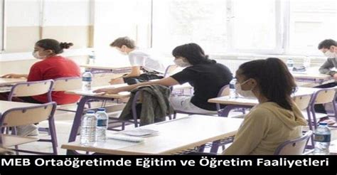 MEB Ortaöğretimde Eğitim ve Öğretim Faaliyetleri Resmi Yazı Talk