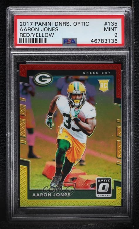 Donruss Optic Rookies Red And Yellow Prizm Aaron Jones Rc