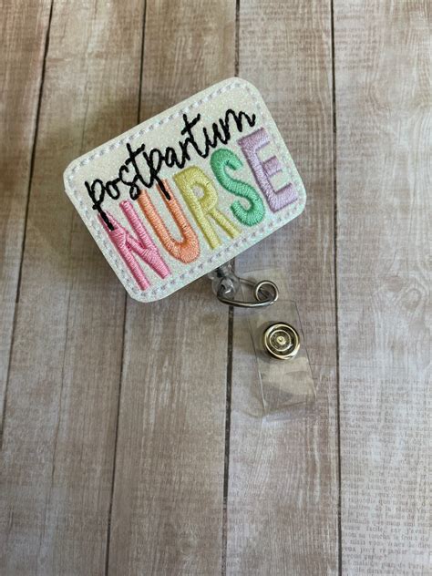 Postpartum Nurse Postpartum Nurse Badge Reel Badge - Etsy